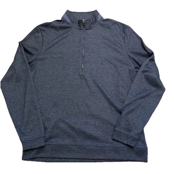 Johnnie-O Men’s Sz Large Lake Blue Reflex 1/4 Zip Mock Neck‎ Pullover Sweatshirt - Picture 1 of 10